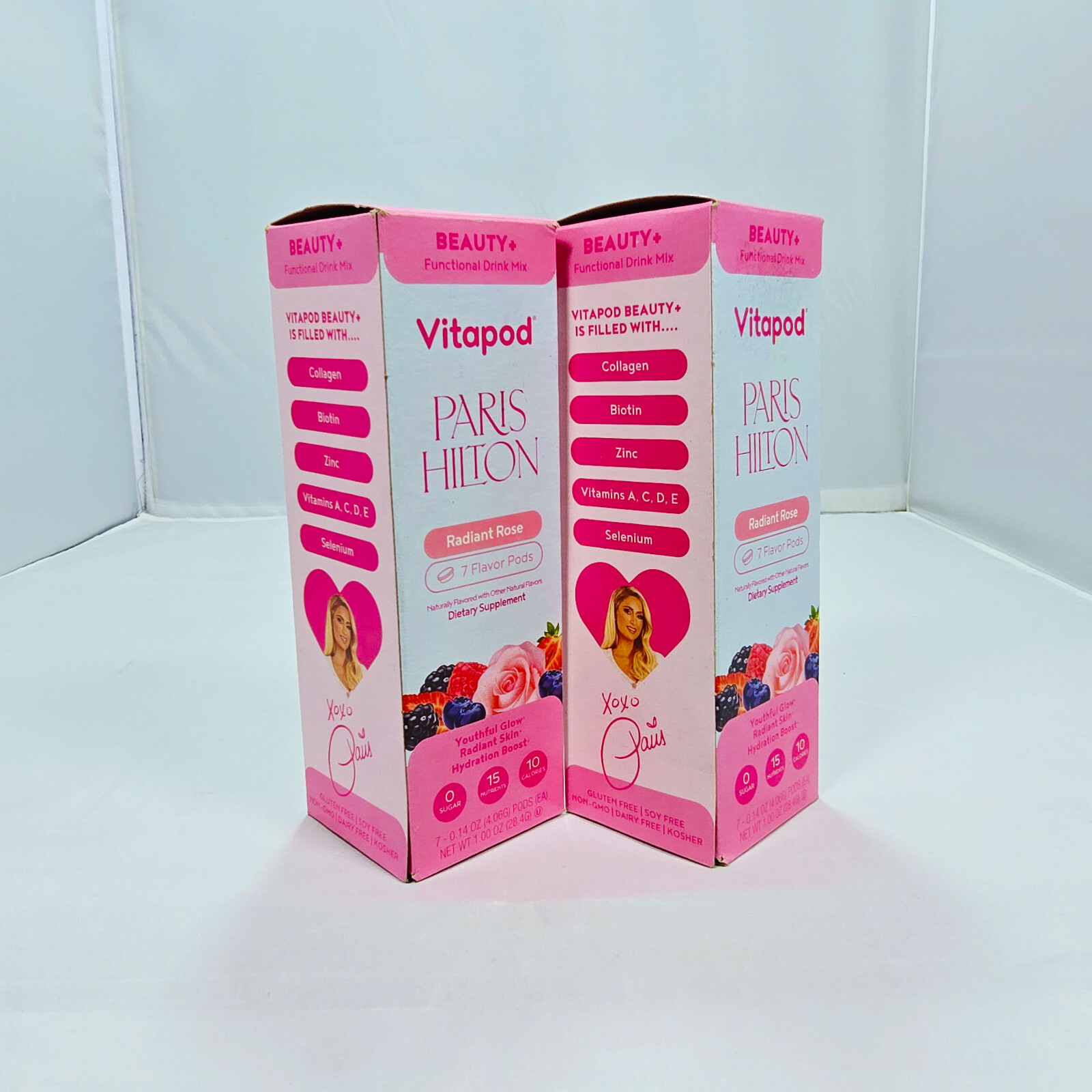 Vitapod Paris Hilton Beauty+ Radiant Rose Drink Mix Pods 14 Count Beauty Boost