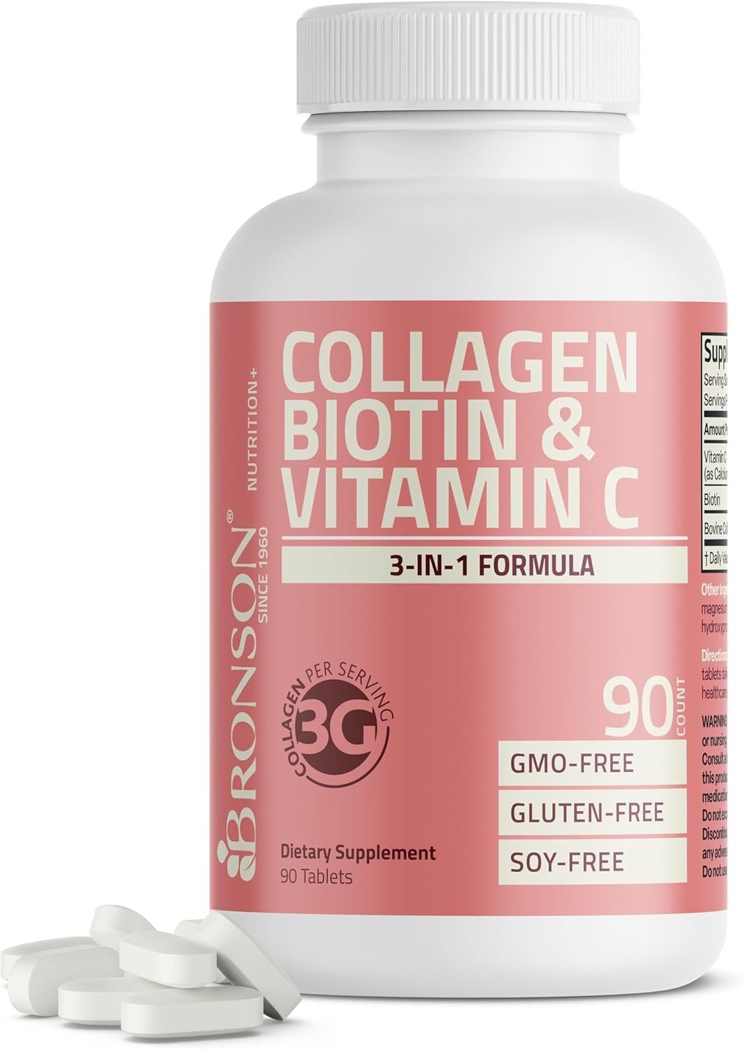 Collagen Peptides 3000mg (per Serving) with Biotin & Vitamin C – for Hair, Skin