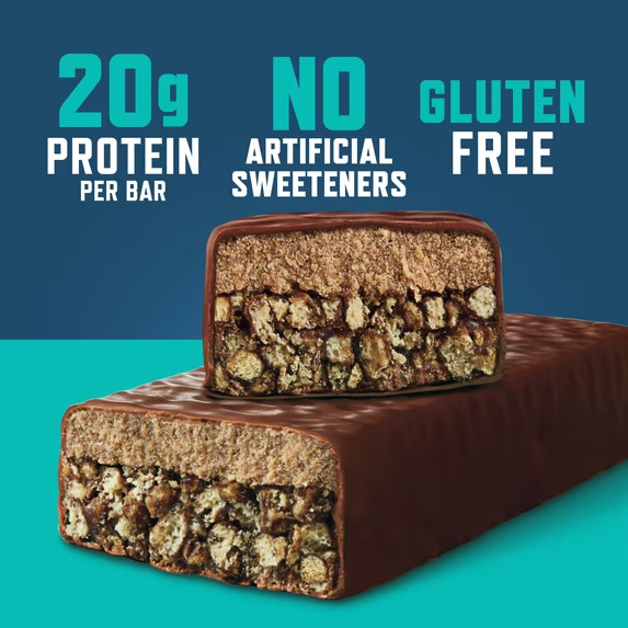 CLIF BUILDERS Protein Bars Chocolate Mint Flavor, Gluten Free (2.4oz, 12 Ct)