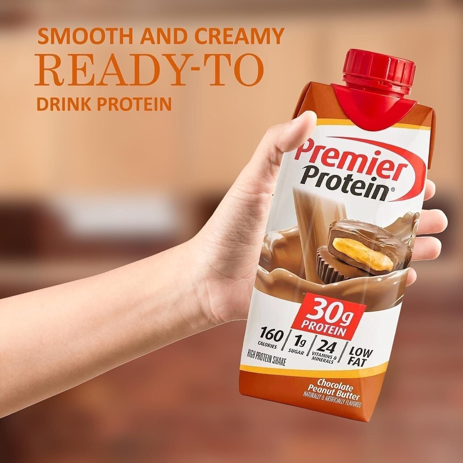 Premier Protein Chocolate Peanut Butter 10 Pack in The Award Box Packaging.