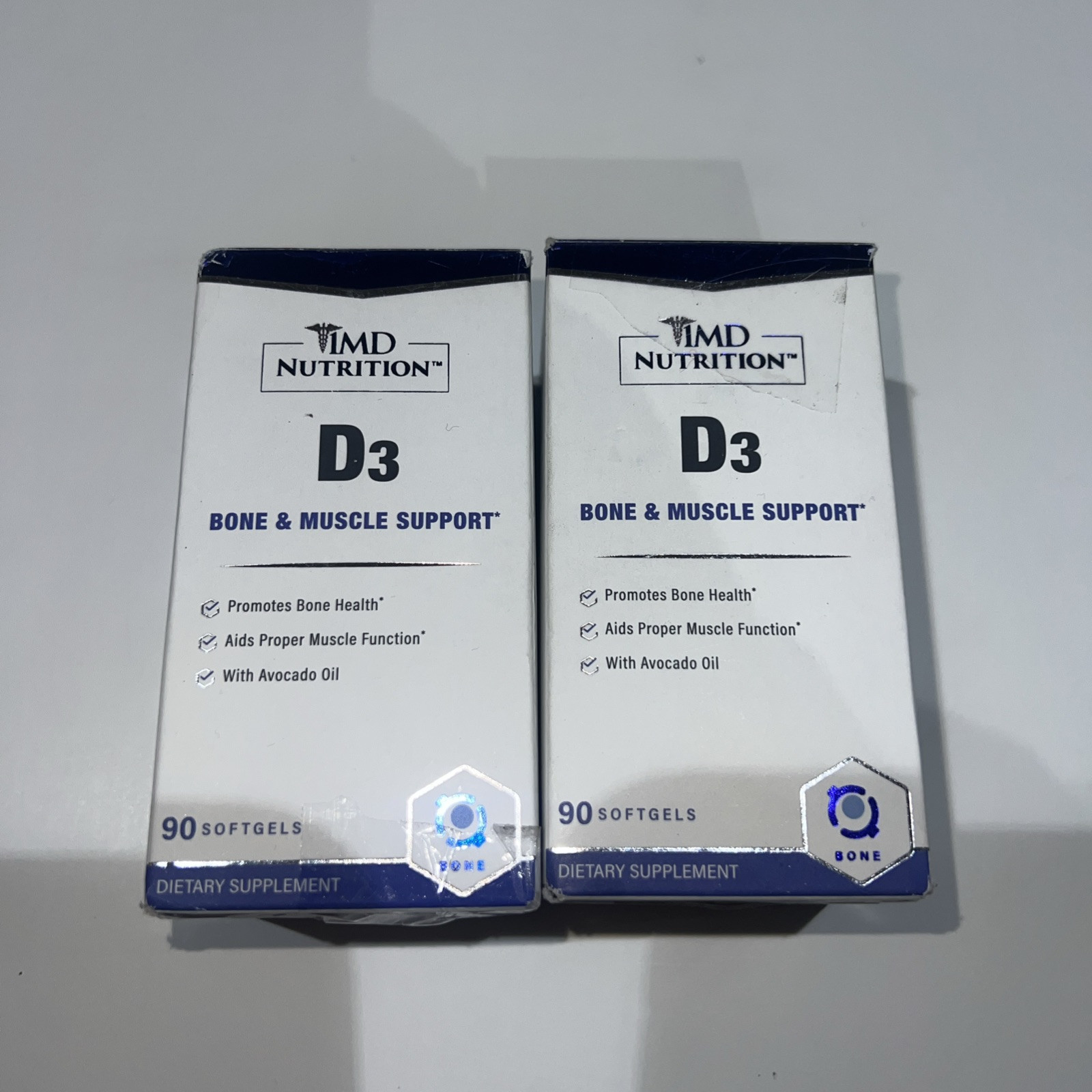 Lot of 2 1MD Nutrition D3 Bone & Muscle Support, 5000 IU – 90 Ct Exp 04/25