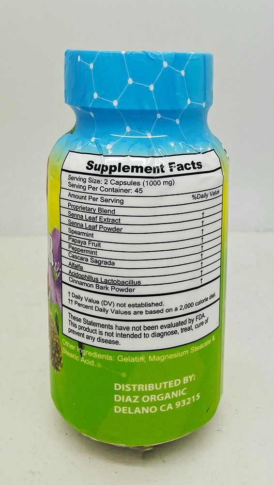 Diaz Super Desintoxicador Intestinal 90 Capsules