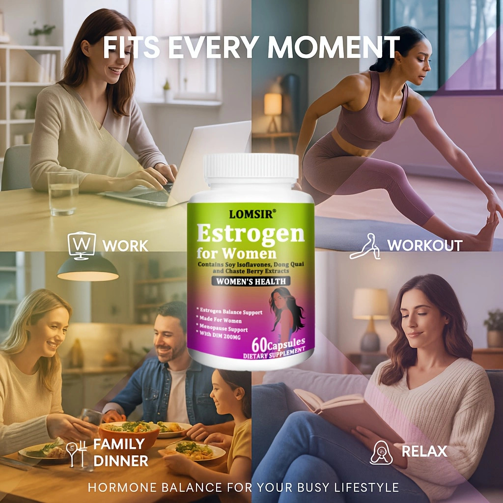 Estrogen Supplement for Women – Support for Hormone, Menopause – 60 Capsules
