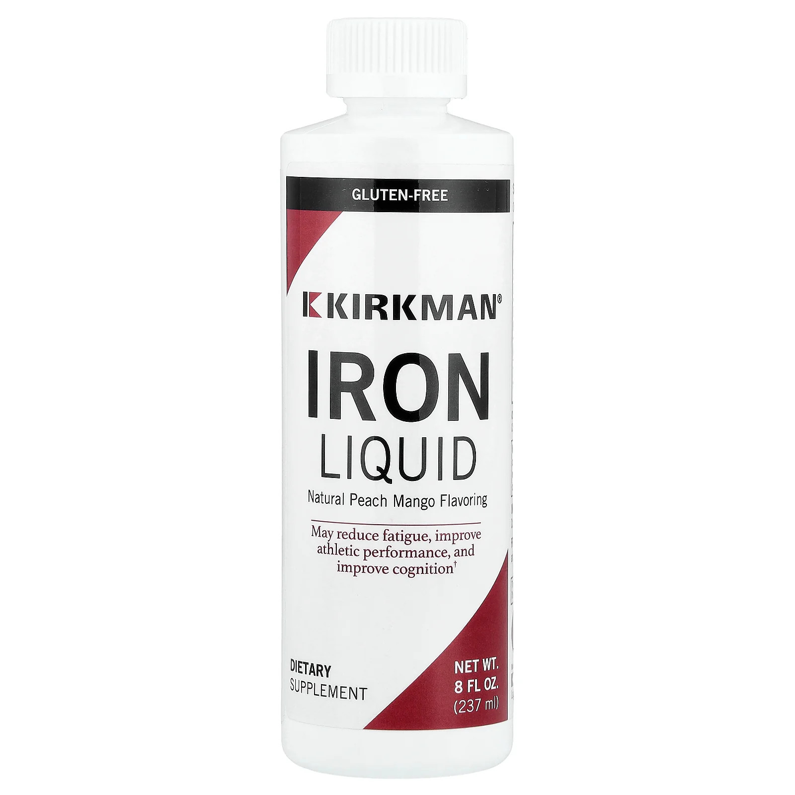 2 X Kirkman Labs, Iron Liquid, Natural Peach Mango, 8 fl oz (237 ml)
