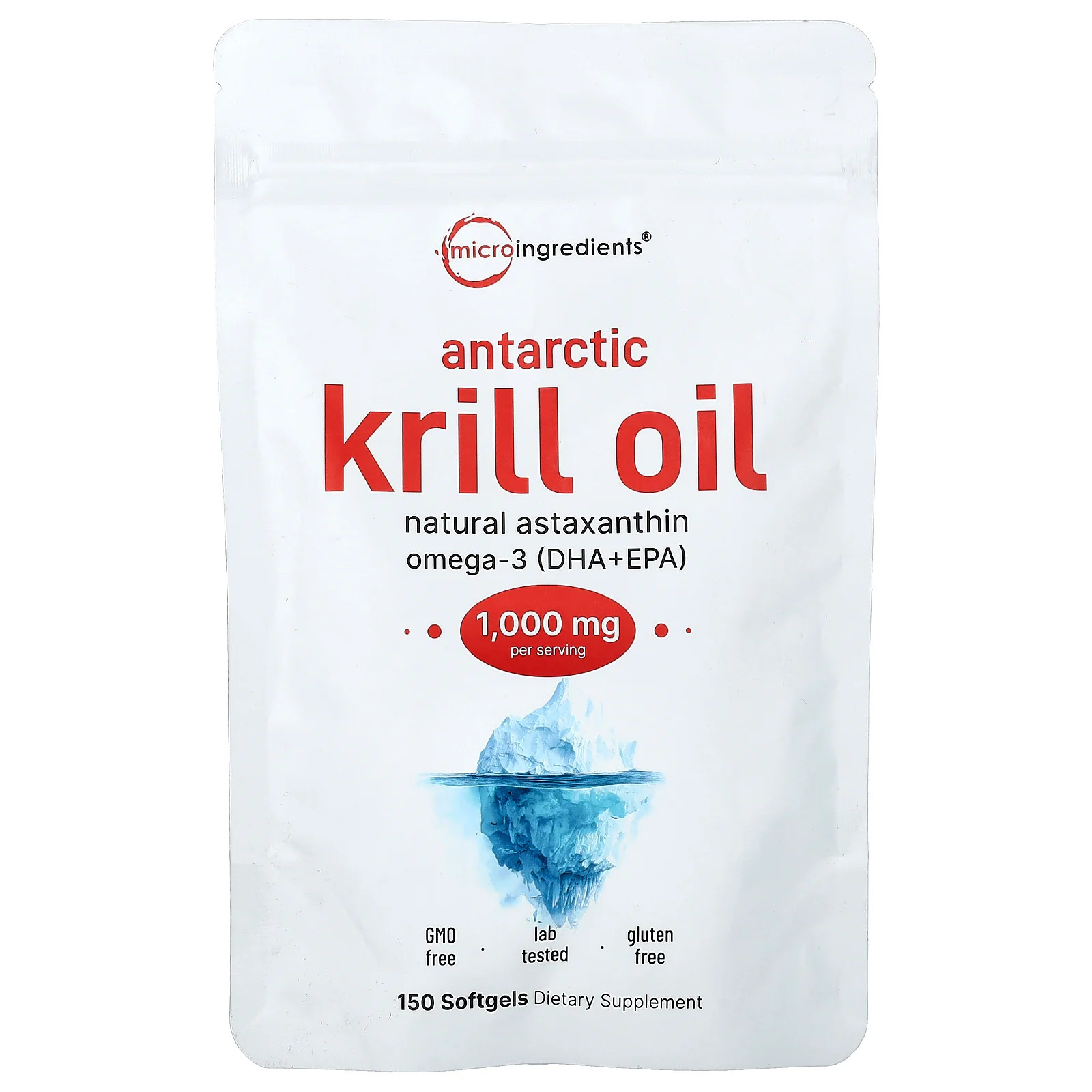 2 X Micro Ingredients, Antarctic Krill Oil, 150 Softgels (500 mg per Softgel)