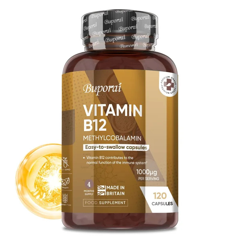 Vitamin B12 120pcs,Reduce Fatigue,Support Brain Function & Nervous System Health