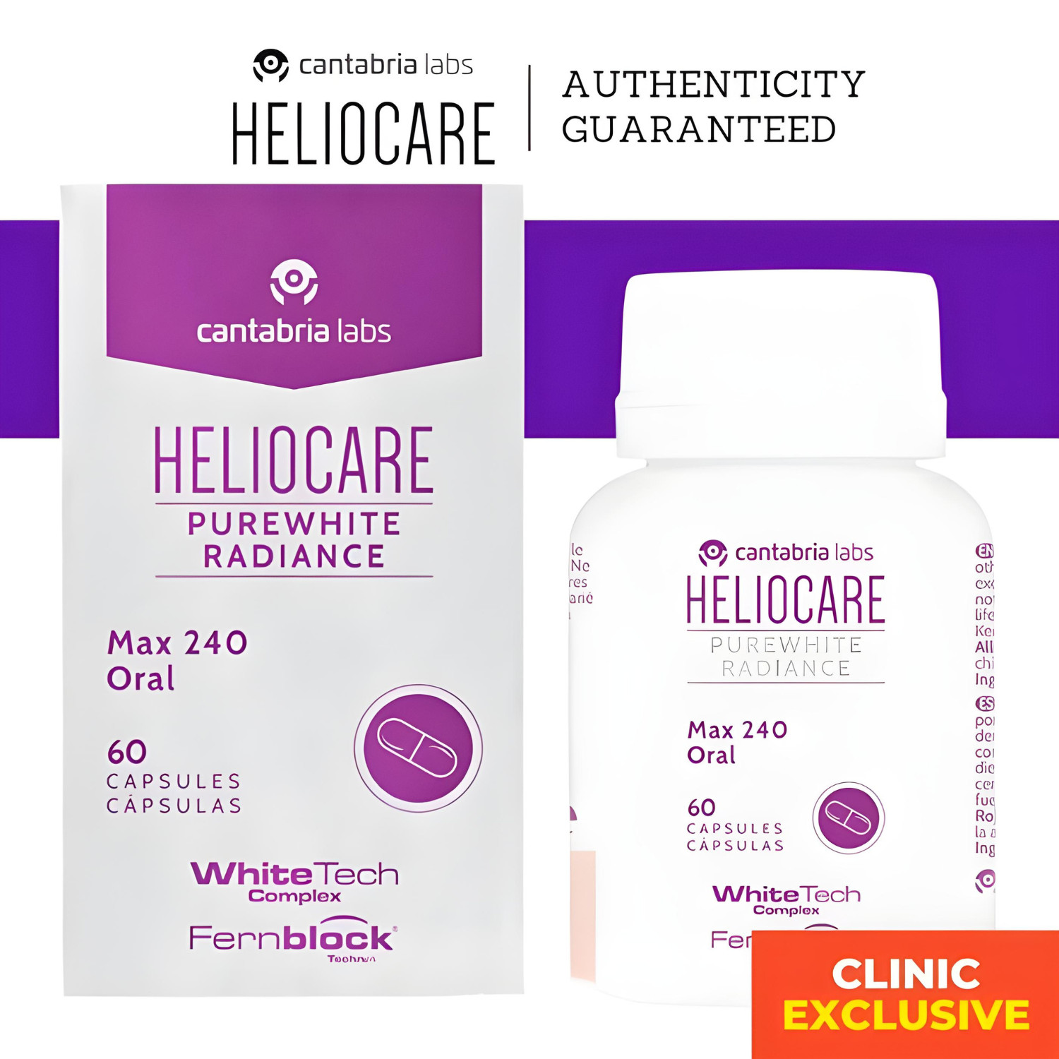 Heliocare Radiance Max 240 60 Capsules Health Product Daily Use Original