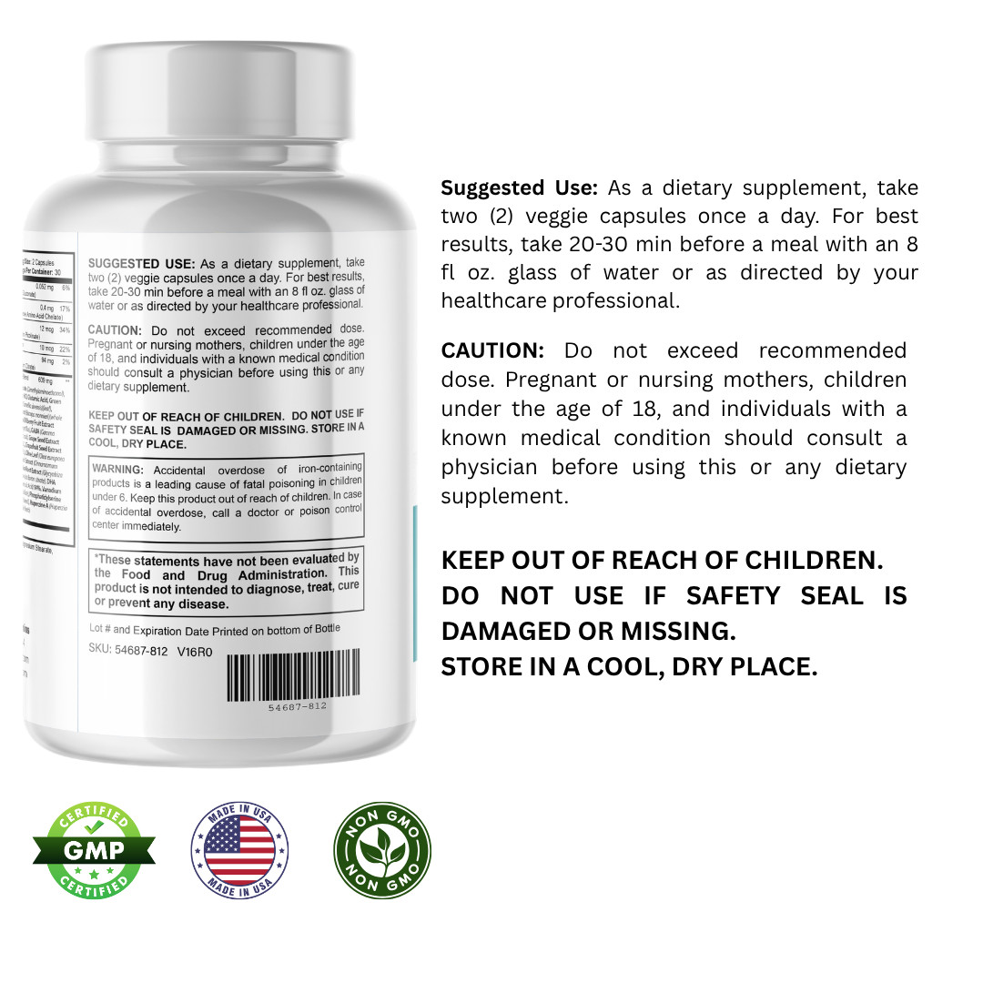 Nervetin- Brain Support- 4 Bottles- 240 Capsules