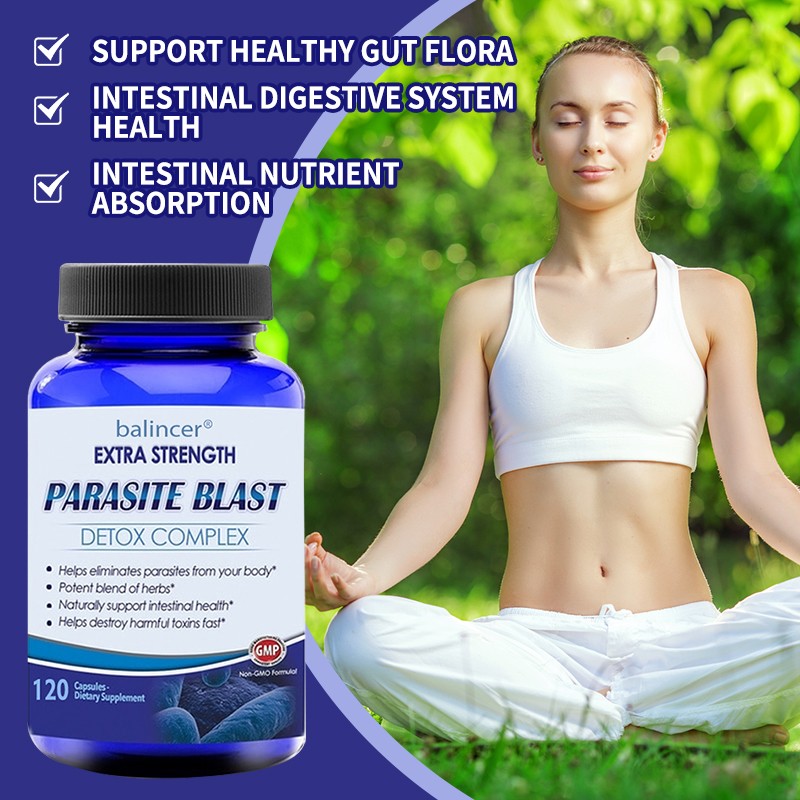 Parasite Blast Cleanse Detox Capsule Wormwood Black Walnut Hull Digestive Health