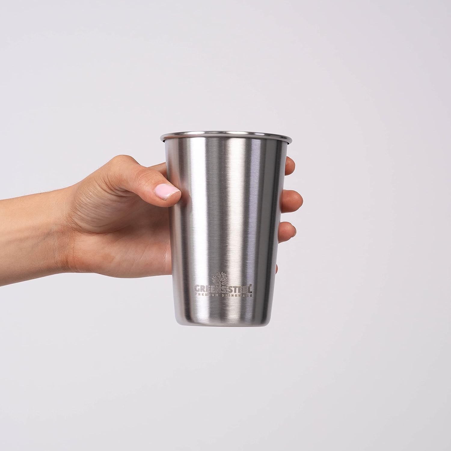 1 Premium Stainless Steel Cups 16oz Pint Tumbler (4 Pack) by – Metal Stackable