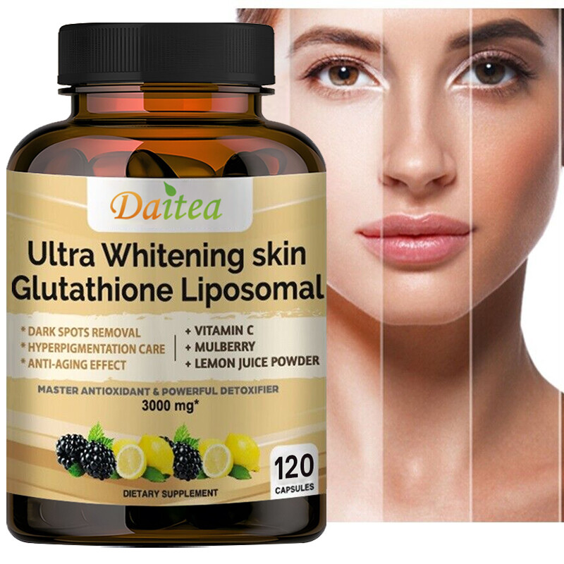 Glutathione Liposome 3000mg Capsules Support Skin Whitening Immune Health 120 CT