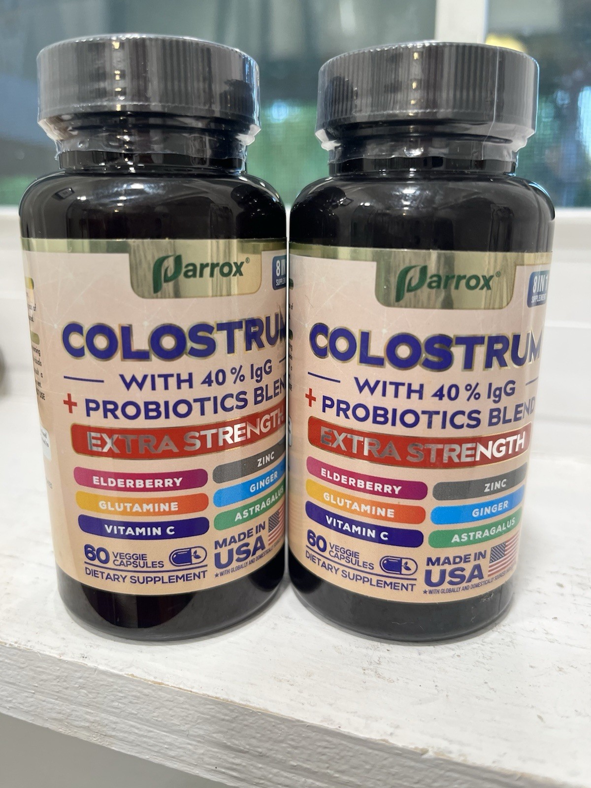2 x Parrox Colostrum Supplement Capsules, Grass Fed Cow Colostrum – NEW, Sealed