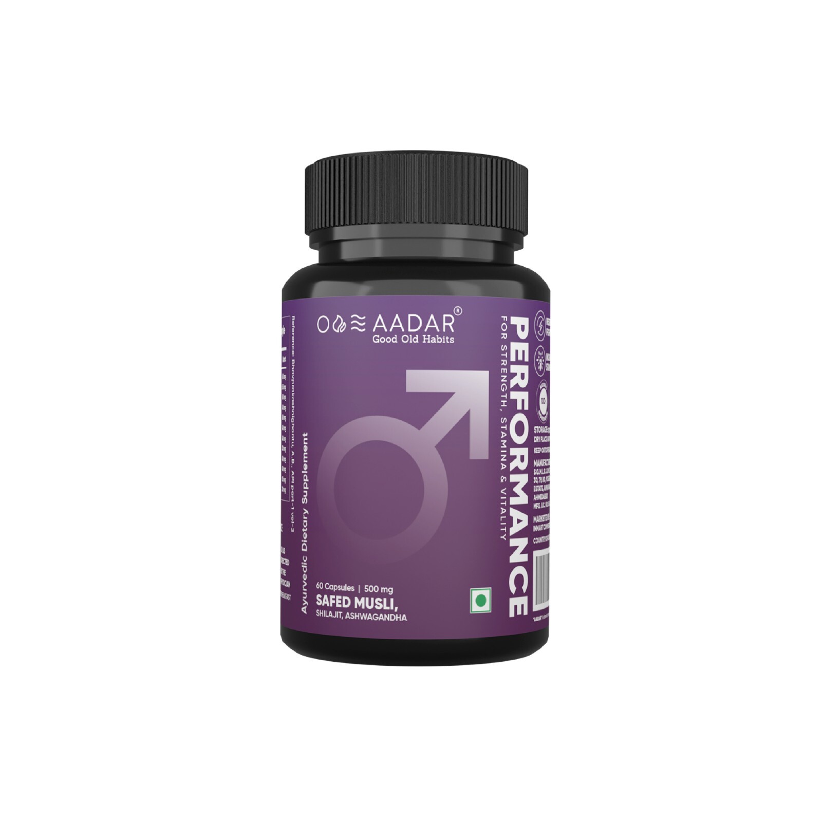 Performance Capsule Testosterone Booster Safed Musli Ashwagandha 60 Capsules