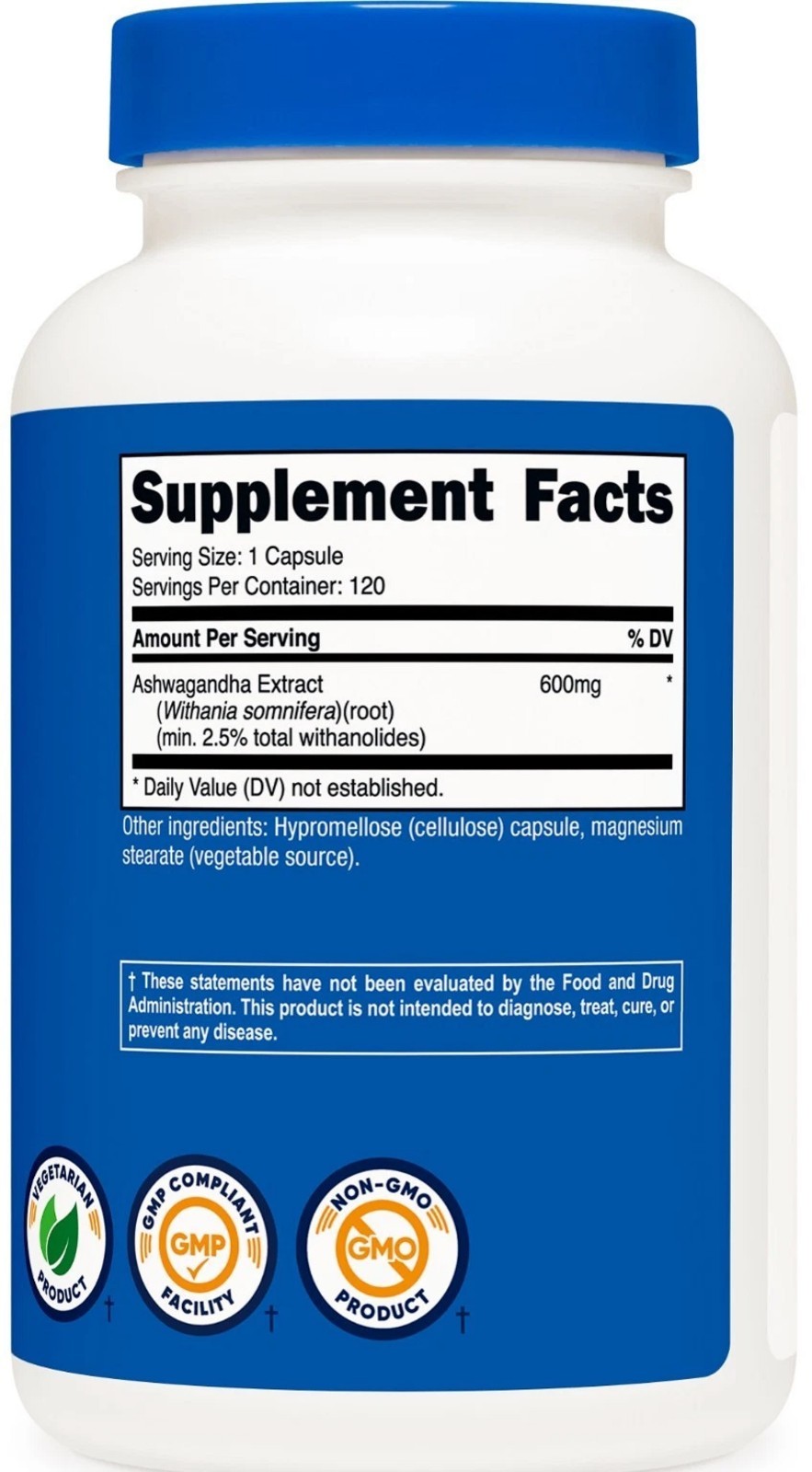 Nutricost Ashwagandha Root Herbal Supplement 600mg (120 Capsules)
