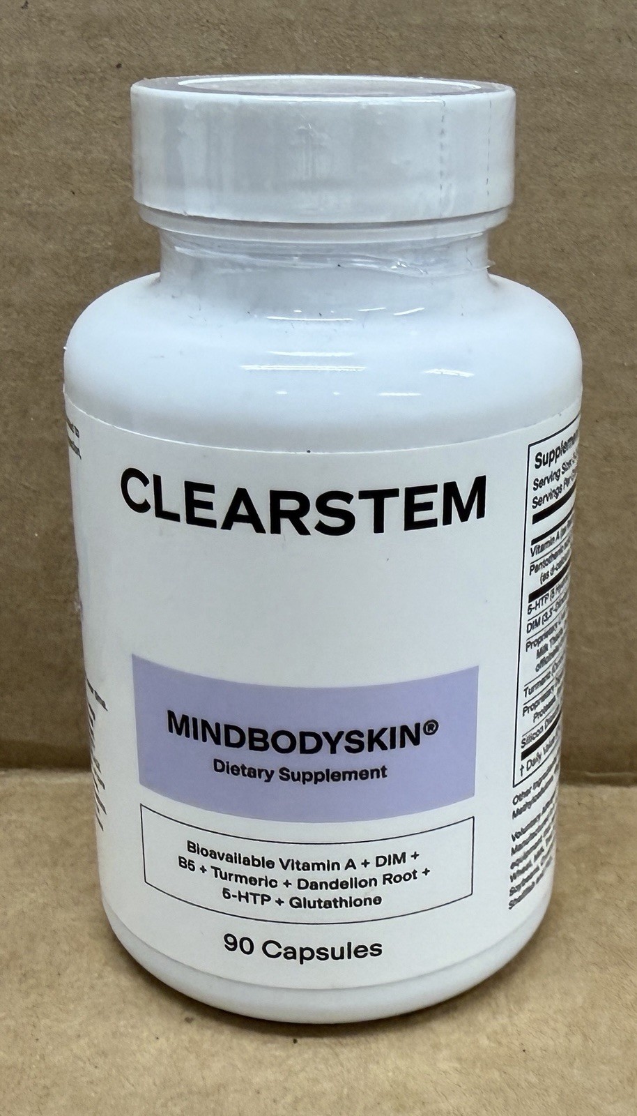 Clearstem MindBodySkin Dietary Supplement 90 Capsules Date 11-2027 Non GMO