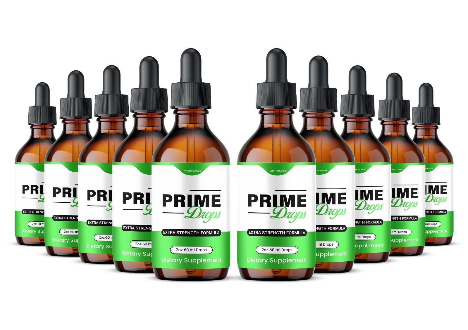 Prime Drops Supplement, Max Strength, Prime Liquid Drops (10 pack)