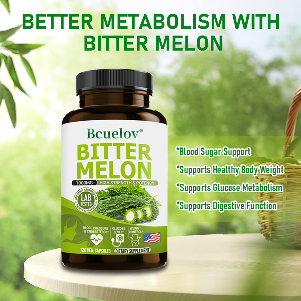 Bitter Melon 1000mg | Non-GMO Extract CAPSULES-BLOOD PRESSURE & CHOLESTEROL