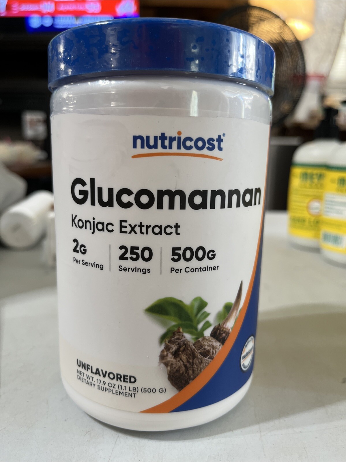 Nutricost Glucomannan Powder Konjac Extract 500 Grams Exp 9/26