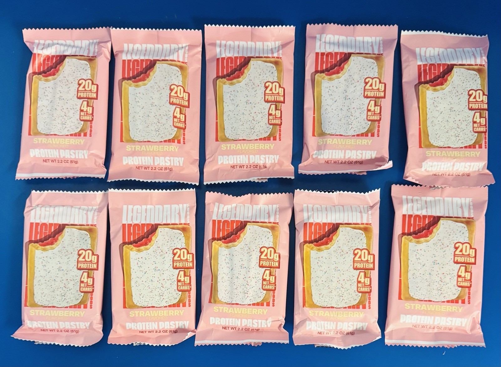 (10) Legendary Foods Strawberry Protein Pastry Bulk Lot BB: 11/2026