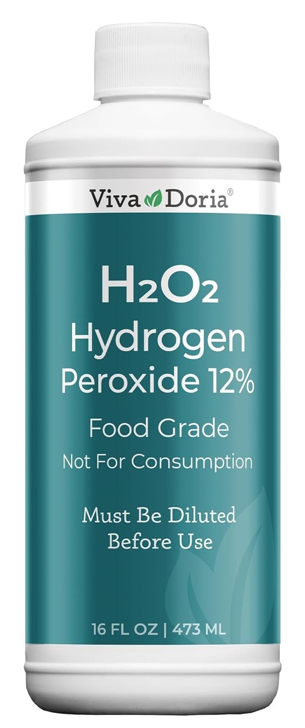 12% Food Grade Hydrogen Peroxide – 16 Fl Oz Pure Aqueous Solution, USA Made
