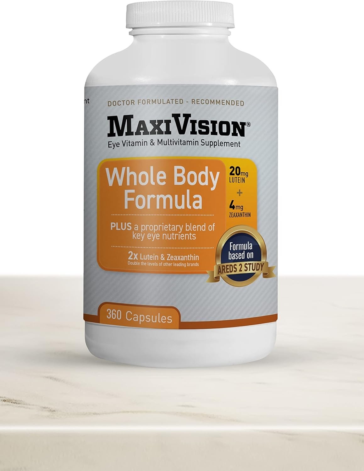 MaxiVision AREDS 2 Whole Body Formula 360 Capsules Eye Vitamins Lutein Zeaxanthi