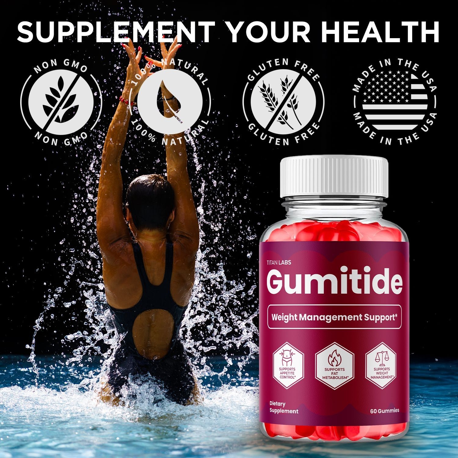 (5 Pack) Gumitide ACV Gummys 1000MG Advanced Gumi Tide Supplement 300 Gummies