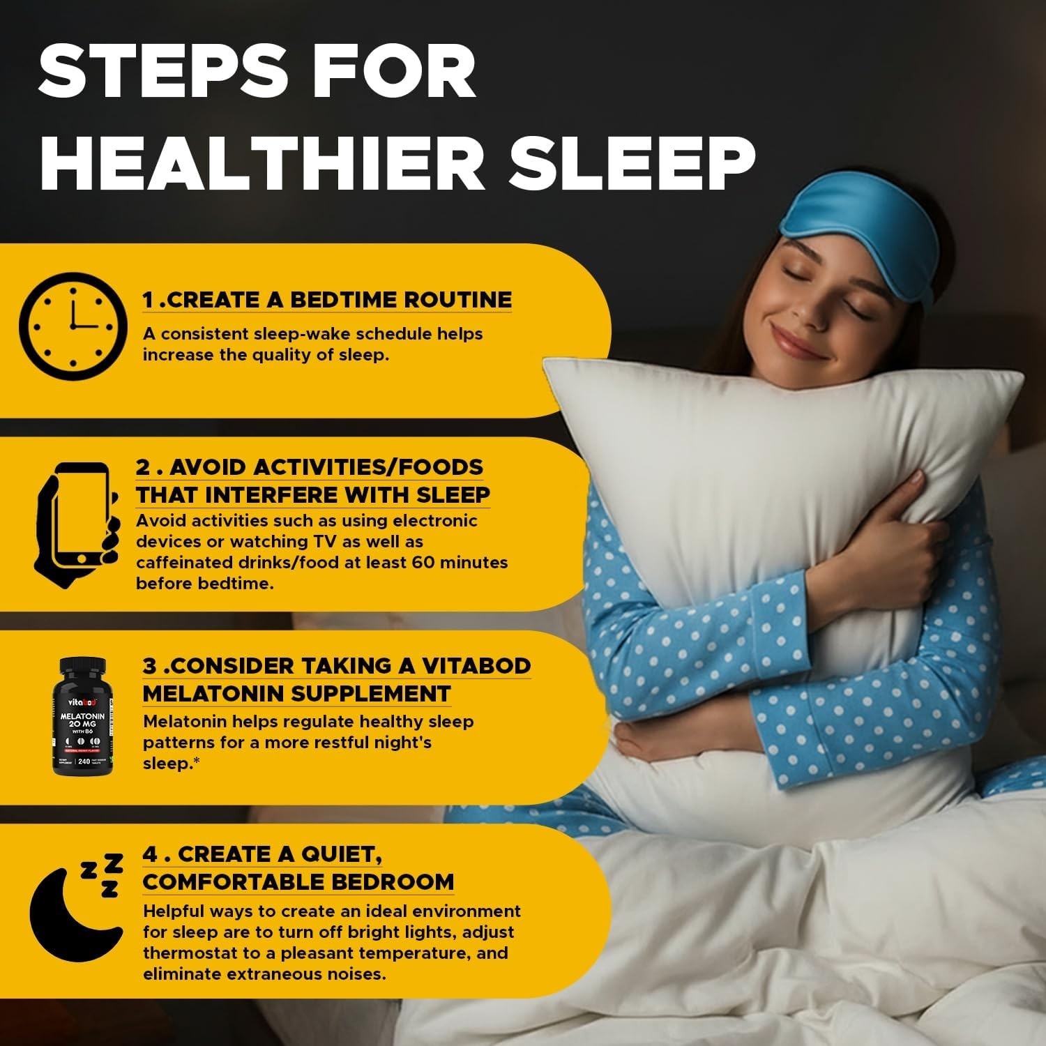 Melatonin 20mg 240 Fast Dissolve Tablets Natural Berry Flavor Non-GMO Drug-Free