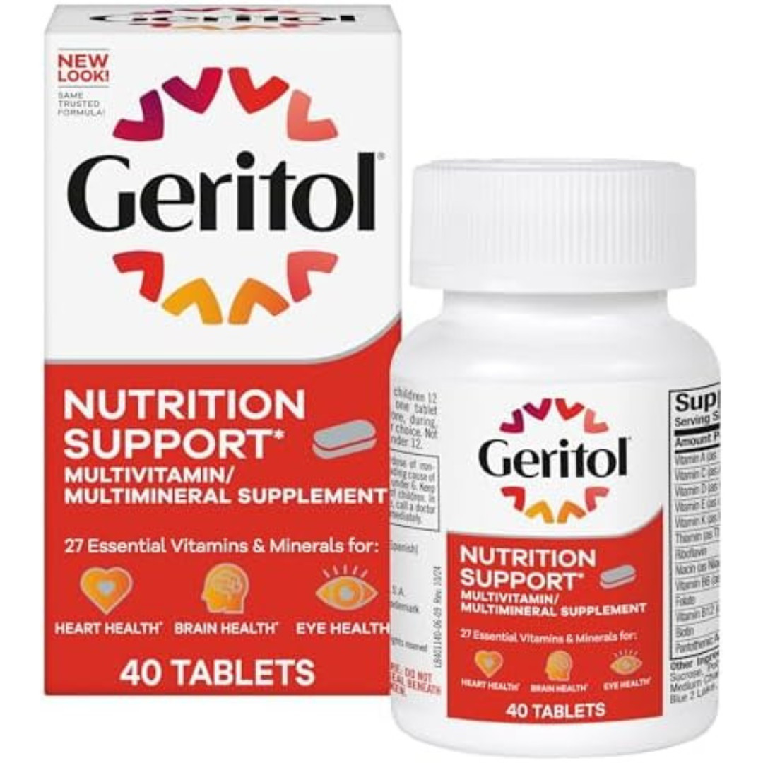 Geritol Multivitamin Supplement Contains B-Vitamins, Antioxidants, Iron 40 Count