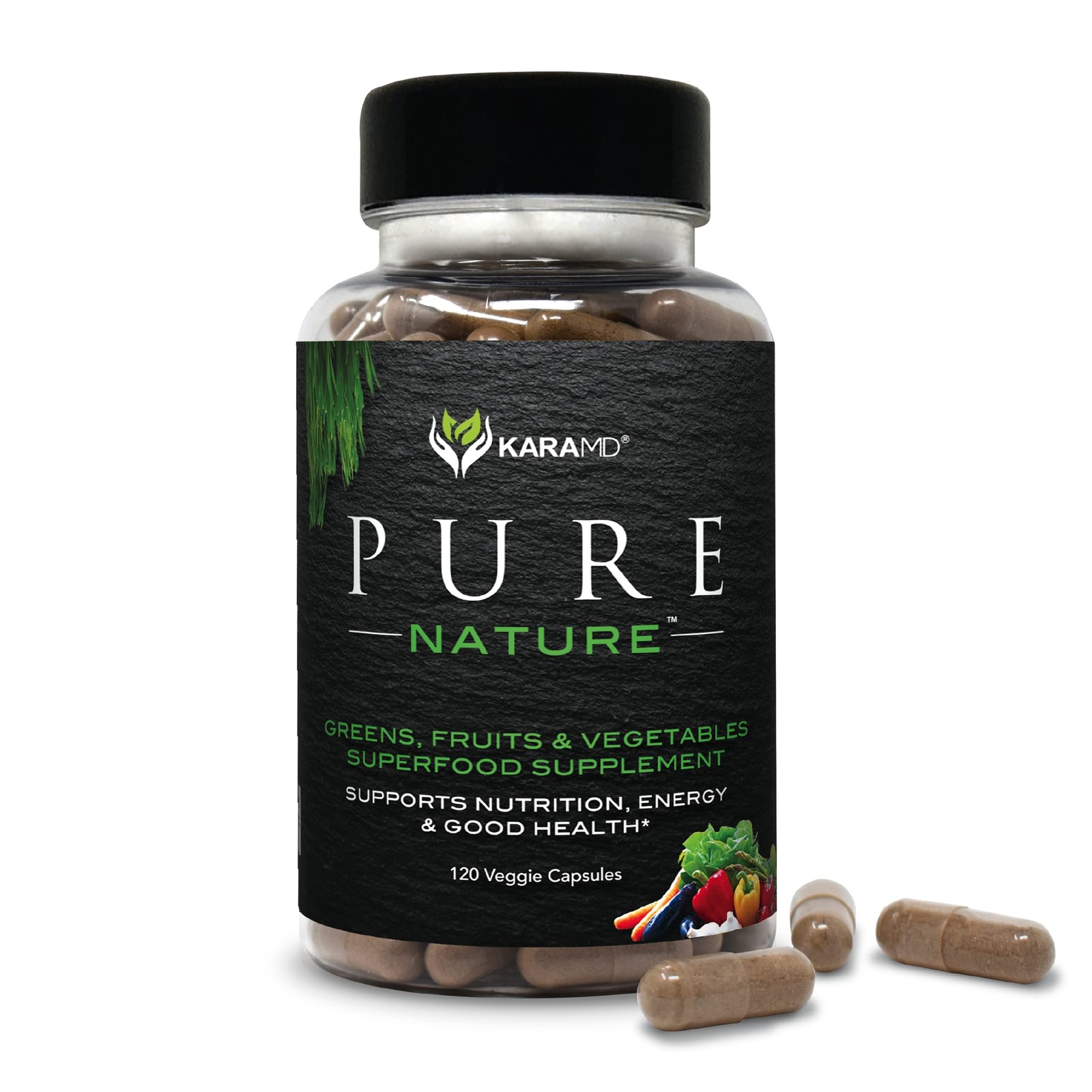 KaraMD Pure Nature | Greens, Fruit and Veggies Supplement | Vitamins, Fiber & An