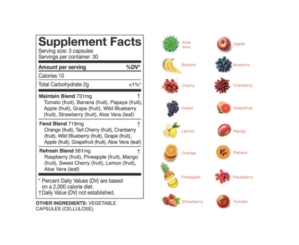 8 Pack HORJOY Nature Fruits + Veggies Vitamins Supplements Dietary 720 Capsules