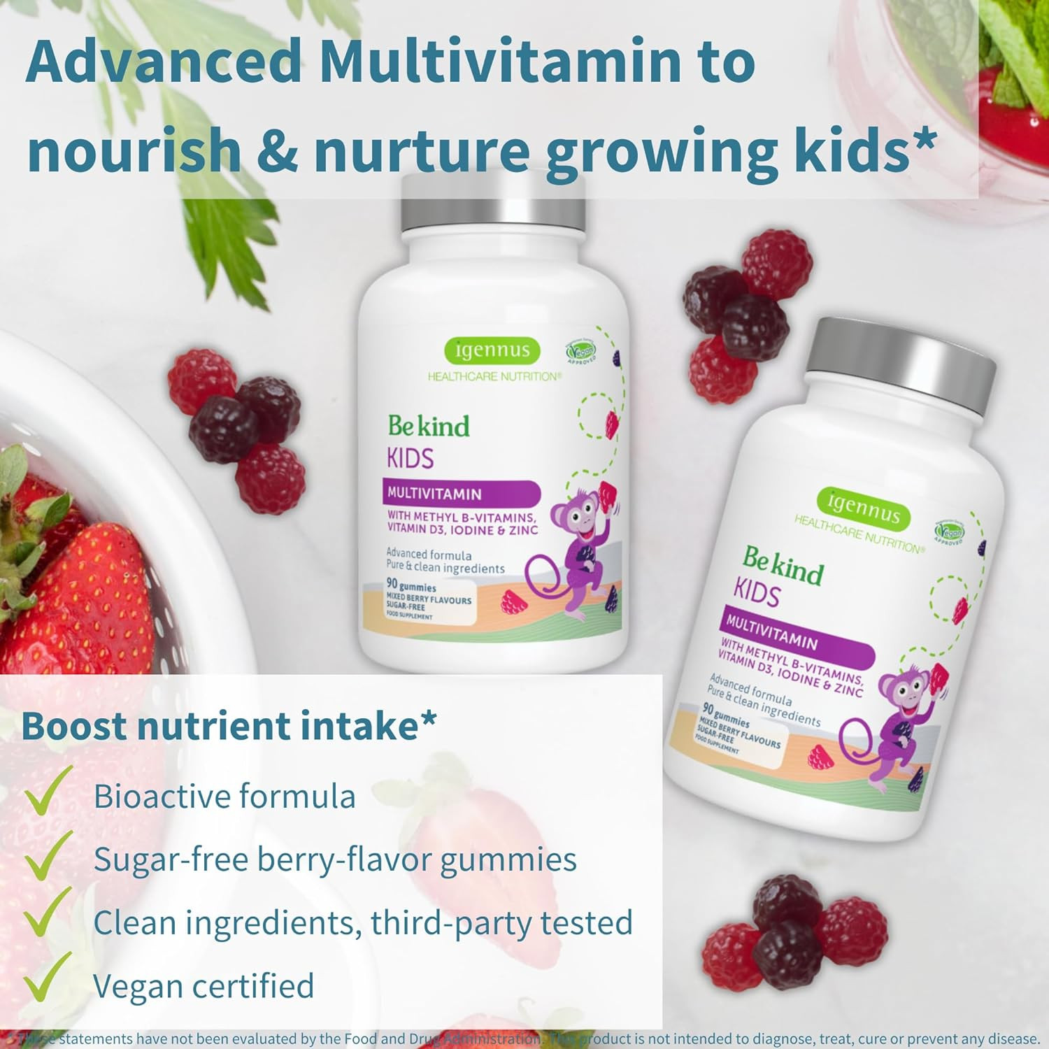 Methylated Kids Multivitamin Gummy, MTHFR Supplement with B-Vitamins & Vitamin D