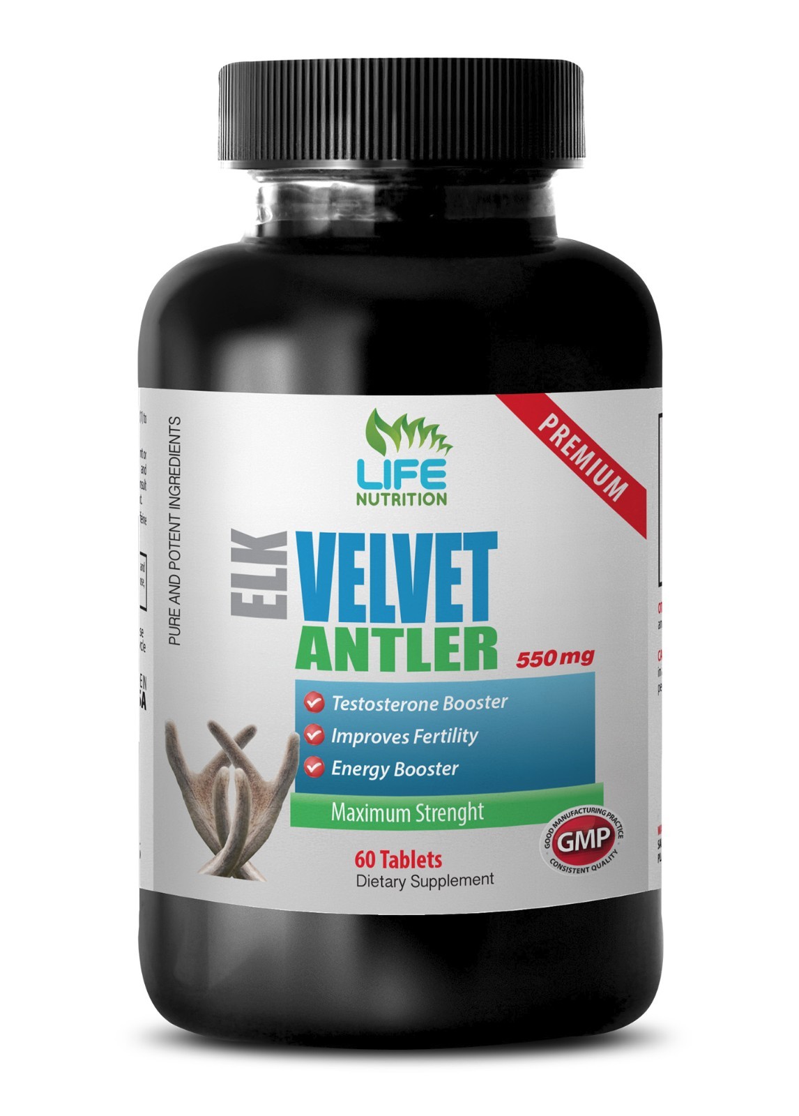 Sexual Aid Supplements – Elk Antler Complex 550mg – Stinging Nettle Root 1B