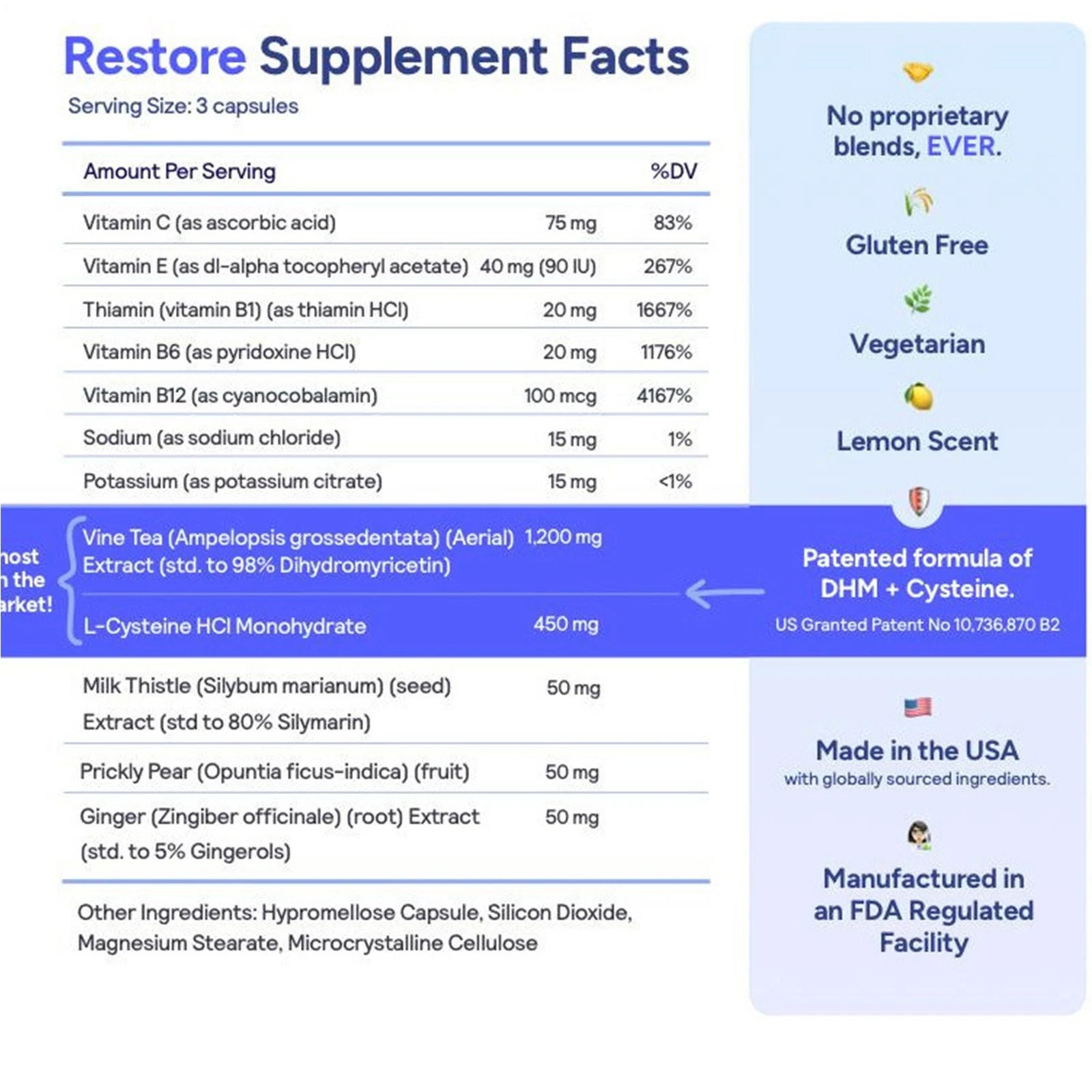 Cheers Restore Supplement w DHM + L-Cysteine After-alcohol assist Support You…