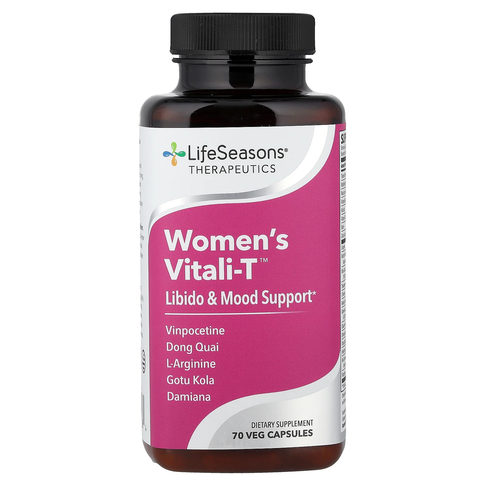 2 X LifeSeasons, Therapeutics, Women’s Vitali-T�, 70 Veg Capsules