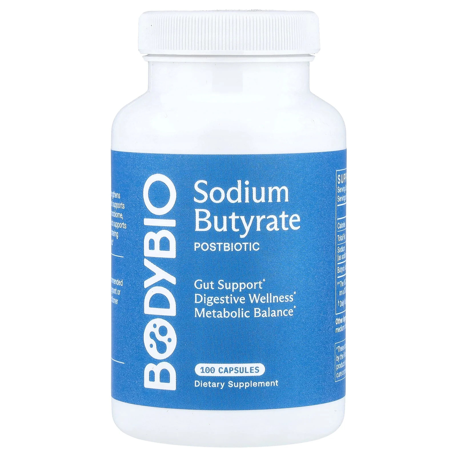 2 X BodyBio, Sodium Butyrate, 100 Capsules