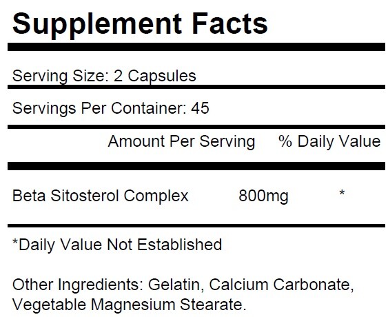 Beta Sitosterol Super Mega Strength for Prostate Phytosterol Plant Sterol