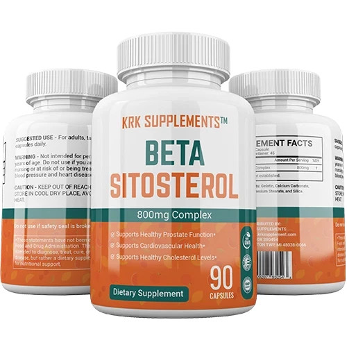 3 Bottle Beta Sitosterol 800mg Prostate Support Urinary Bladder KRK Supplements.