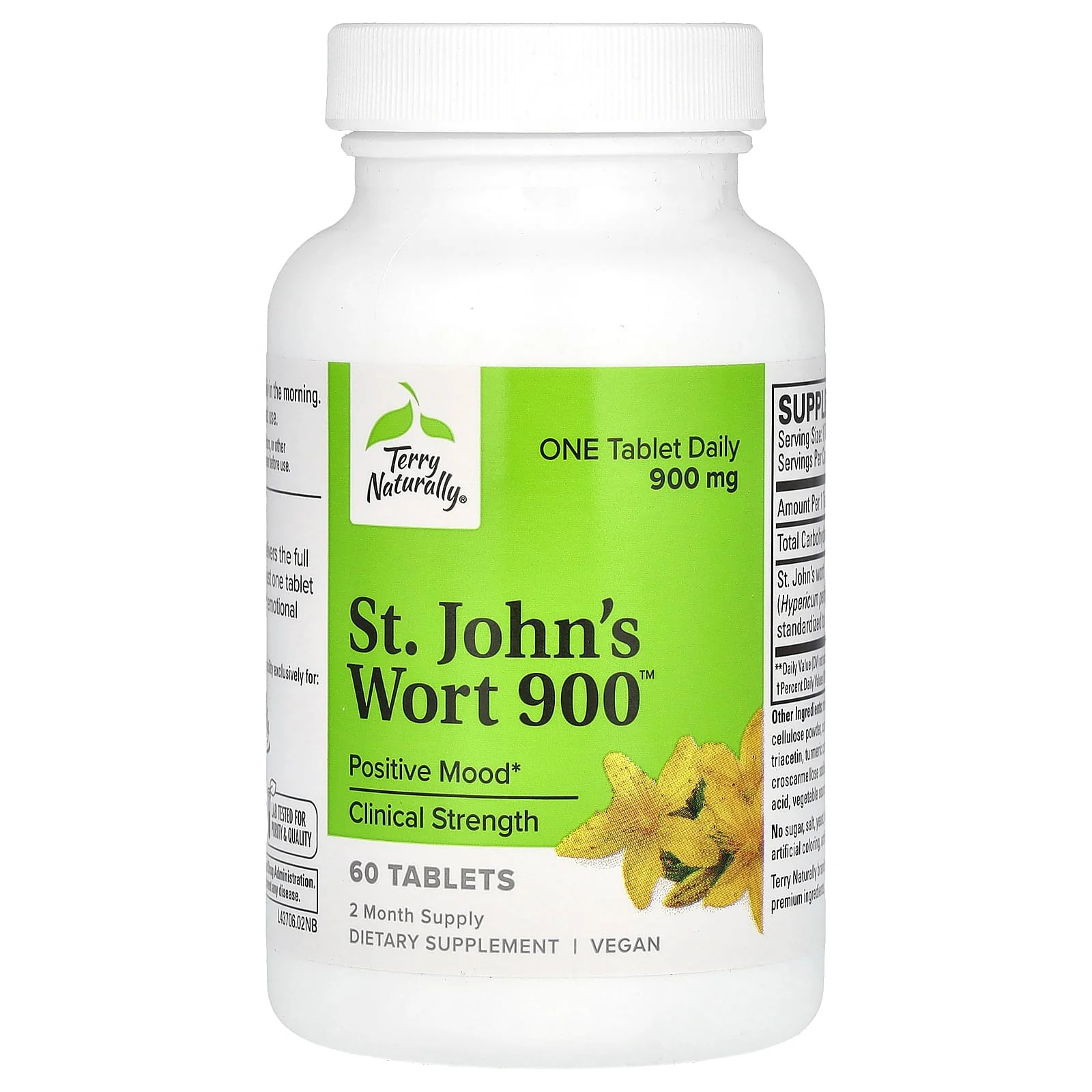 2 X Terry Naturally, St. John’s Wort 900, 900 mg, 60 Tablets