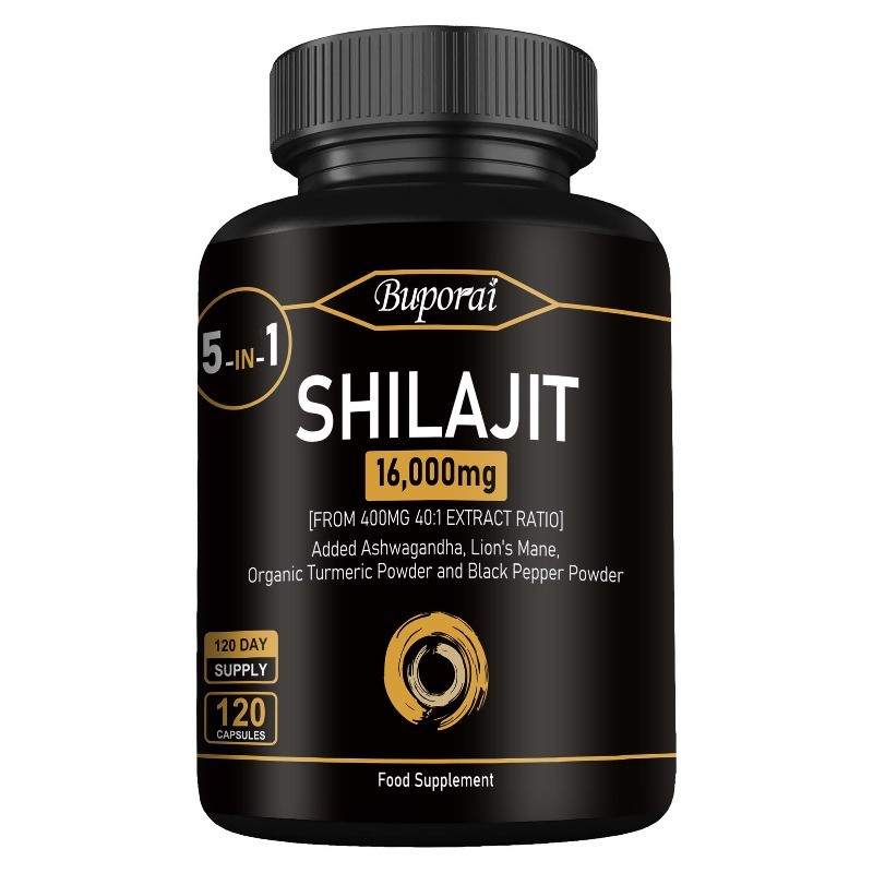 5-in-1 Shilajit 16000mg 120pcs,Metabolism,Improves Athletic Performance,Vitality