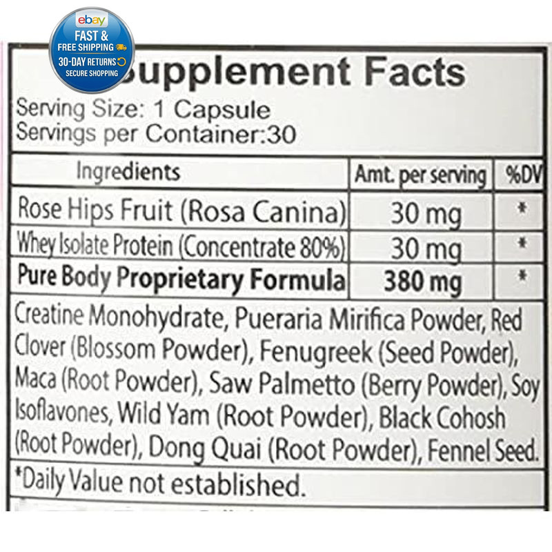 Butt Enhancer and Breast Vitamins – 30 Count (Pack of 1)