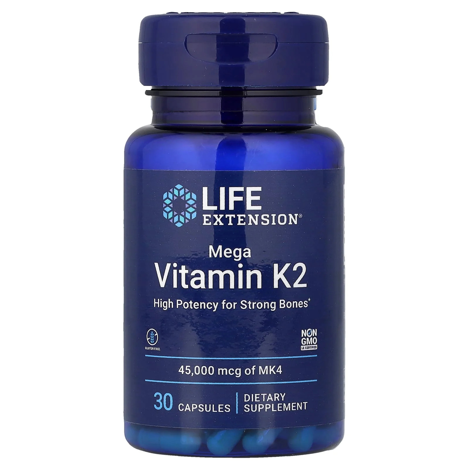 2 X Life Extension, Mega Vitamin K2, 45,000 mcg, 30 Capsules