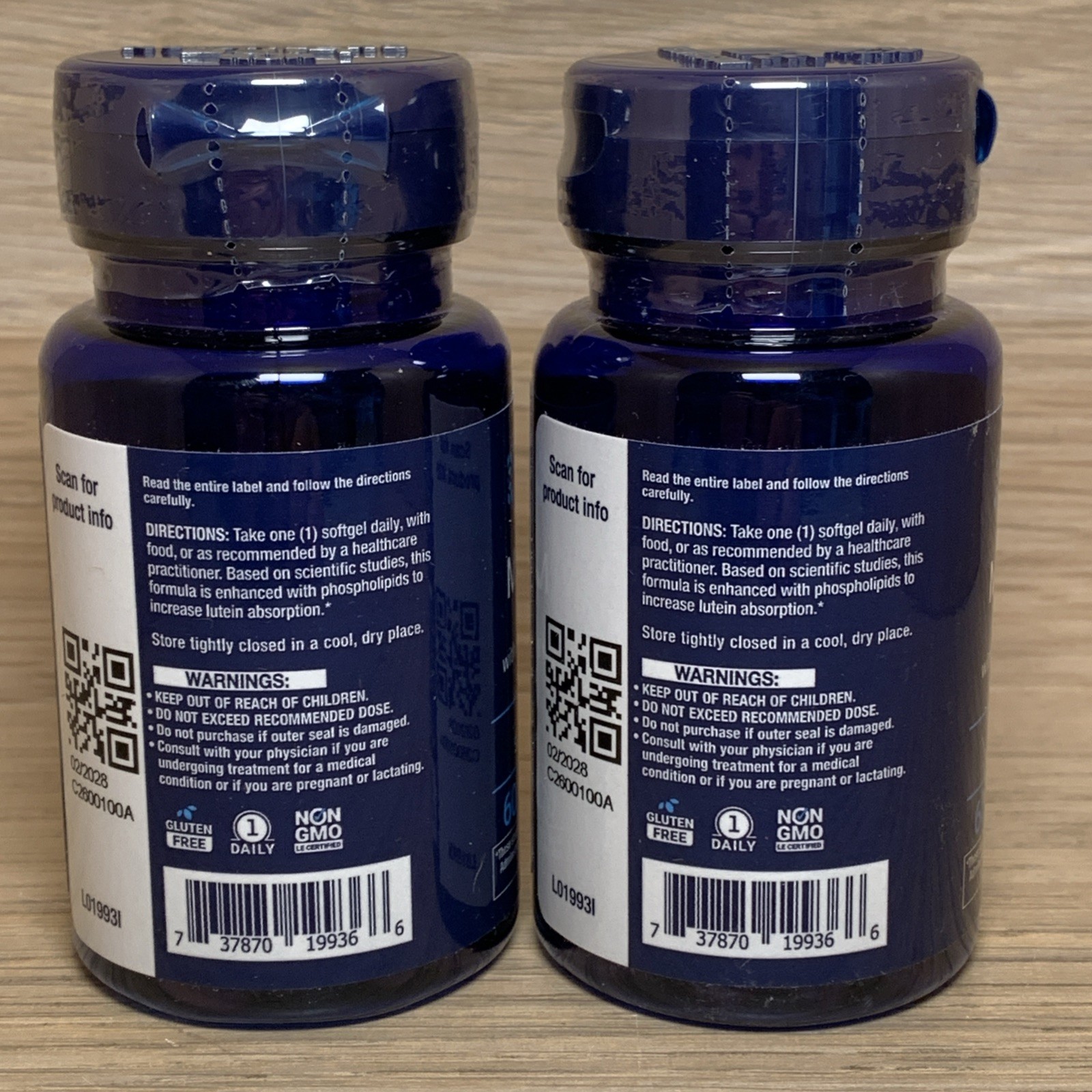 MACUGUARD OCULAR SUPPORT SAFFRON ASTAXANTHIN 120 gels 2 Bottles LIFE EXTENSION