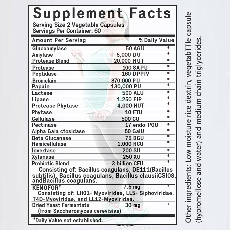 Complete Gut Health All-In-One Digestion Formulated Digestive Enzymes Capsules