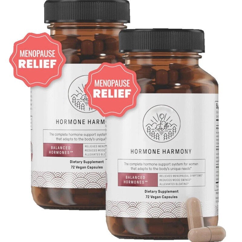2 BOTTLES- Happy Mammoth Hormone Harmony Natural Hormonal Support for lady 72Cap