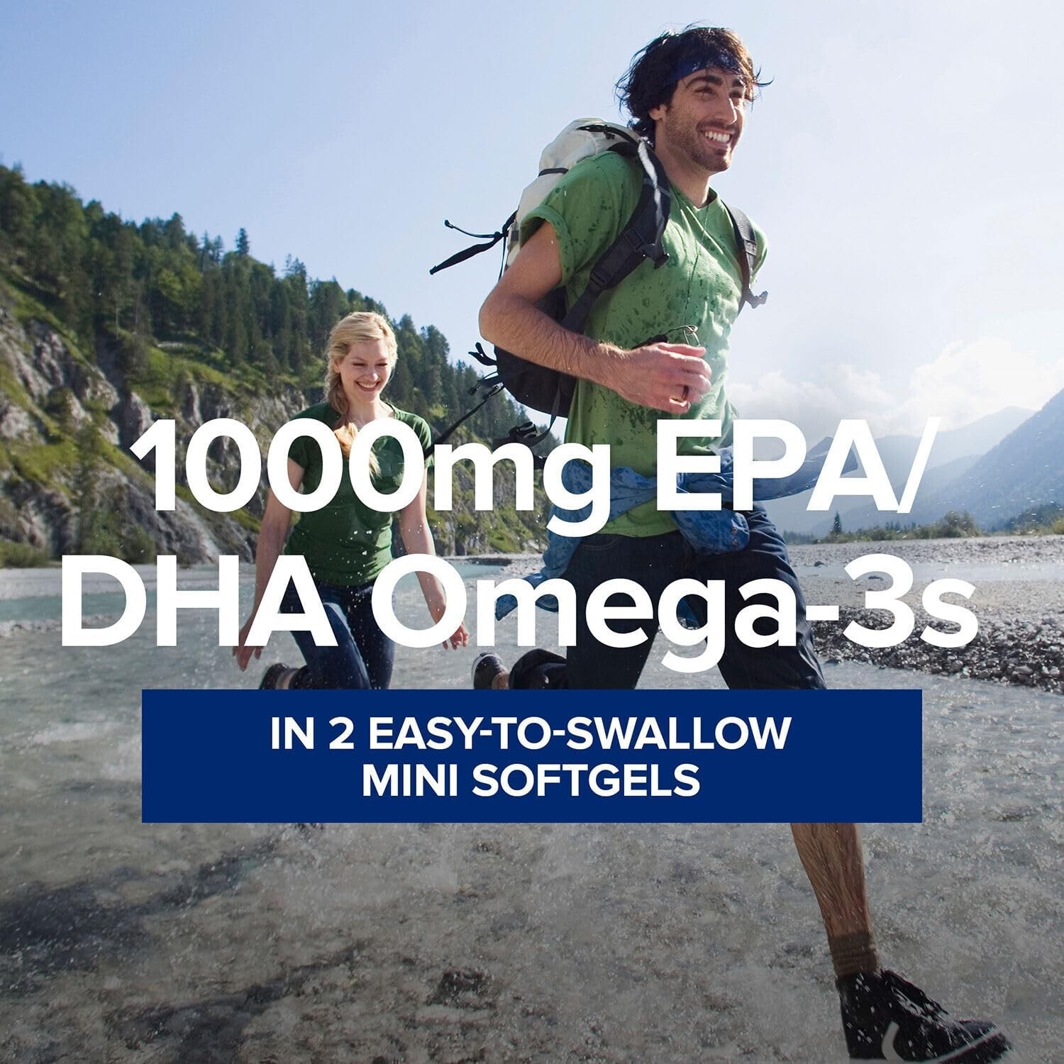 1000mg EPA & DHA Fish Oil Mini Softgels, Supports Heart, Brain & Joint Health