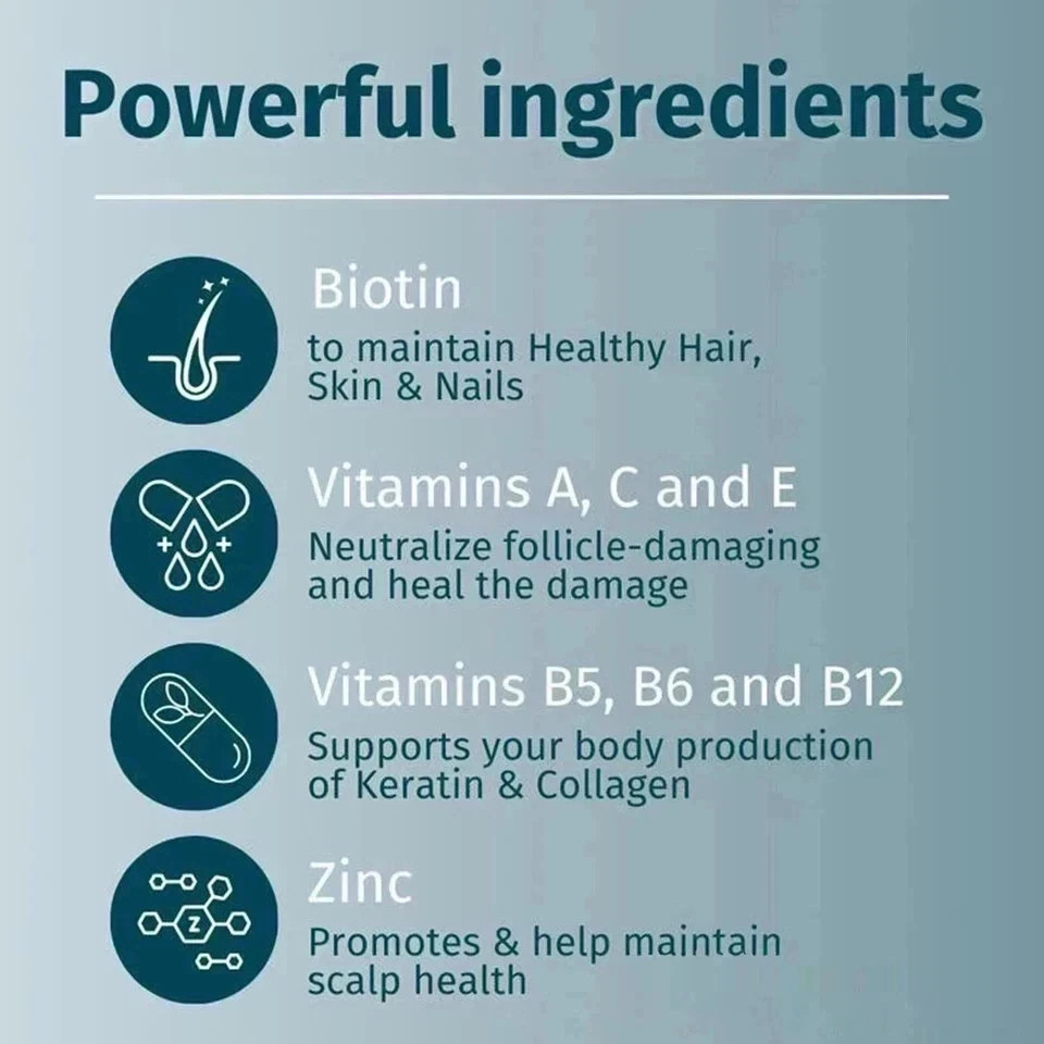 WEEM Hair Skin and Nails Gummies, Vegan biotin Vitamins, Healthy Hair- Pack of 3