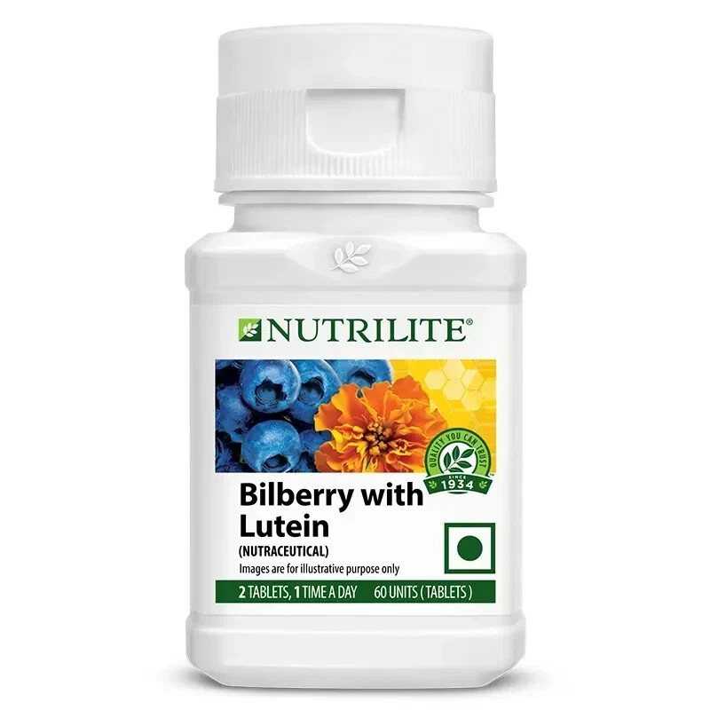 Amway Nutrilite Bilberry With Lutein For Eye Health & Improves Vision 60 Tabs