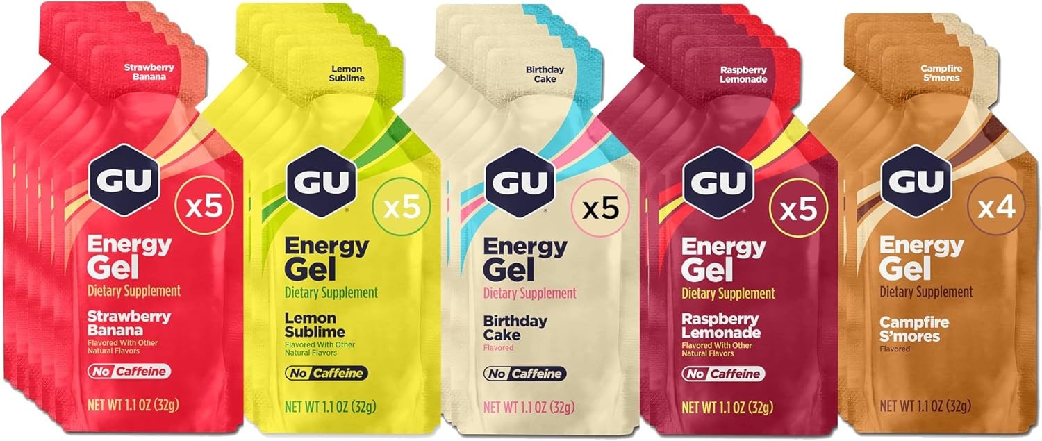 GU Energy Original Energy Gels Caffeine Free Variety Pack 24 x 1.1oz