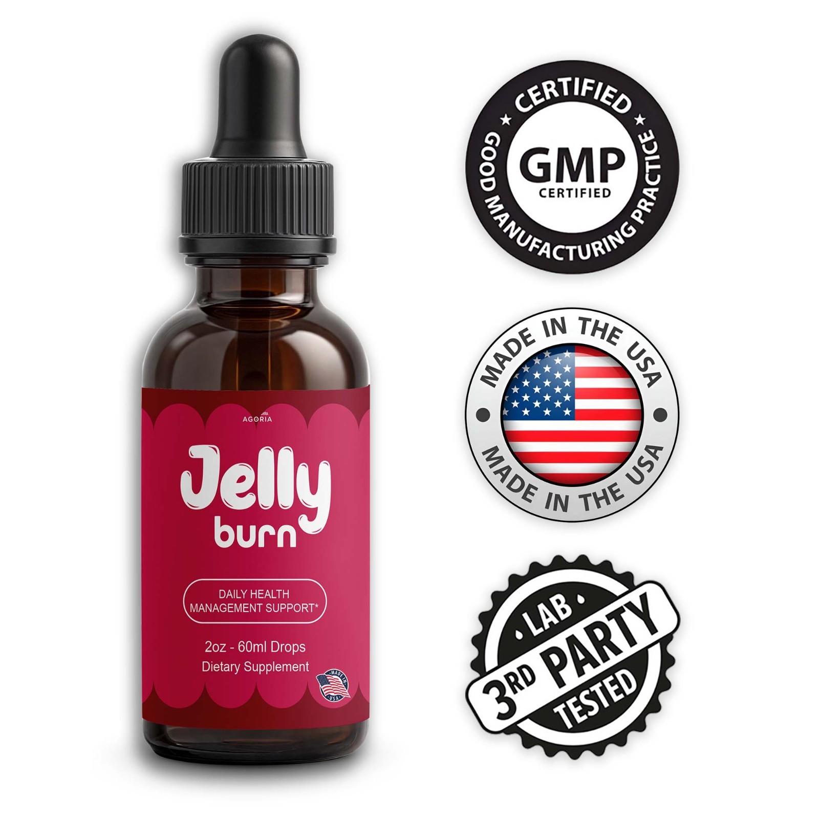 (1 Pack) Jelly Burn Advanced Weight Management Drops, JellyBurn Drops