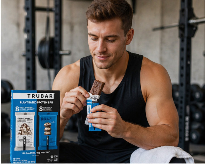 Trubar Protein Bars Cookies Creamy and Cocoa 16 x 1.76 Oz plant base, FREE SHIP!